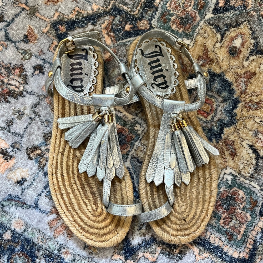 Juicy Couture Silver Women's Sandals